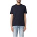 EMPORIO ARMANI T-SHIRT A MANICA CORTA BLU NAVY CON LOGO LETTERING ALL OVER	