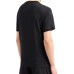 EMPORIO ARMANI T-SHIRT BLU NAVY A MANICA CORTA CON LOGO LETTERING RICAMATO