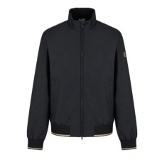 Ea7 Emporio Armani giubbotto nero con logo oro 