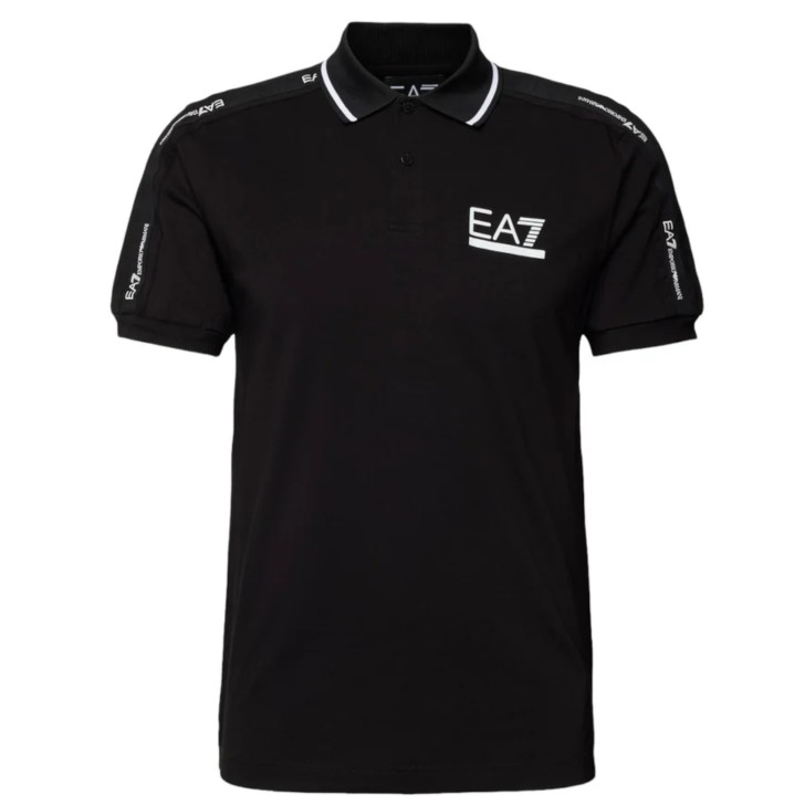 EA7 EMPORIO ARMANI POLO NERA CON LOGO 