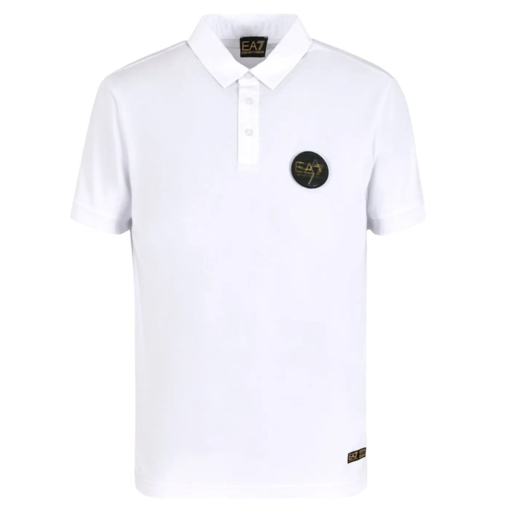 EA7 EMPORIO ARMANI POLO BIANCA CON LOGO 