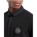 EA7 EMPORIO ARMANI POLO NERA CON LOGO NELLA PARTE ANTERIORE E POSTERIORE 