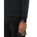 EA7 EMPORIO ARMANI FELPA NERA DA UOMO CON LOGO ORO 