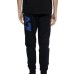 EA7 Emporio Armani pantalone di tuta nero con logo blu 