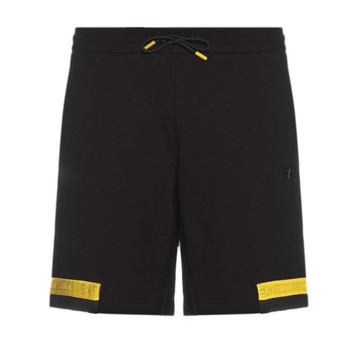 EA7 EMPORIO ARMANI PANTALONCINO NERO CON BANDE 