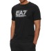 EA7 EMPORIO ARMANI T-SHIRT NERA CON LOGO NELLA PARTE ANTERIORE