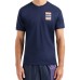 EA7 Emporio Armani t-shirt blu con stampa sul retro