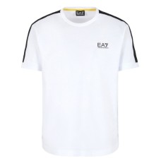 EA7 EMPORIO ARMANI T-SHIRT BIANCA CON BANDE