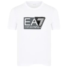EA7 EMPORIO ARMANI T-SHIRT BIANCA CON STAMPA 