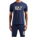 EA7 EMPORIO ARMANI T-SHIRT BLU CON LOGO NELLA PARTE ANTERIORE
