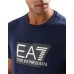 EA7 EMPORIO ARMANI T-SHIRT BLU CON LOGO NELLA PARTE ANTERIORE