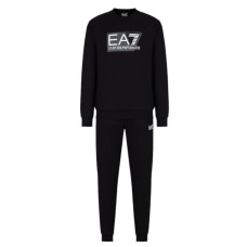 EA7 EMPORIO ARMANI TUTA COMPLETA NERA CON LOGO 