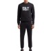 EA7 EMPORIO ARMANI TUTA COMPLETA NERA CON LOGO 