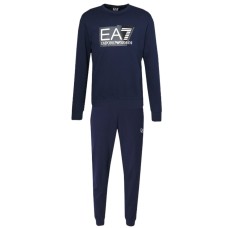 EA7 EMPORIO ARMANI TUTA COMPLETA BLU CON LOGO 