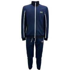 EA7 EMPORIO ARMANI TUTA COMPLETA BLU CON ZIP 