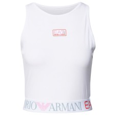 EA7 Emporio Armani top bianco con banda logata 
