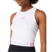 EA7 Emporio Armani top bianco con banda logata 