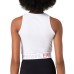 EA7 Emporio Armani top bianco con banda logata 