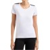 EA7 Emporio Armani t-shirt bianca con bande logate da Donna