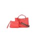 Emporio Armani Borsa a mano MyEA Bag Small Arancione stampa cervo con tracolla in nastro con logo lettering All Over regolabile, estraibile
