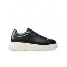 Emporio Armani Sneakers in pelle nera da Donna