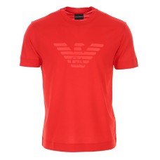Emporio Armani T-shirt a manica corta Rossa con maxi logo aquila 