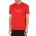 Emporio Armani T-shirt a manica corta Rossa con maxi logo aquila 