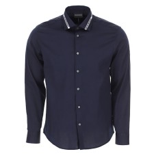 Emporio Armani Camicia Blu Navy REGULAR FIT da Uomo