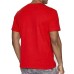 EA7 Emporio Armani T-shirt da uomo Rossa con maxi logo a contrasto