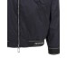 Emporio Armani Giubbotto ultraleggero Blu Navy con cappuccio e inserti elastici con logo lettering