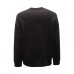 Emporio Armani Felpa Nera in double jersey con maxi logo Lettering ricamato