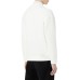 Emporio Armani Felpa Bianca in double jersey con maxi logo ricamato signature impunturato