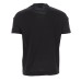 Emporio Armani T-Shirt nera a manica corta con logo lettering ricamato 