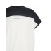 EMPORIO ARMANI T-SHIRT A GIROMANICA DA UOMO BLU E BIANCA CON LOGO LETTERING NELLA PARTE ANTERIORE 