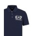 EA7 Emporio Armani Polo Blu a maniche corte da Uomo con logo 