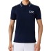 EA7 EMPORIO ARMANI POLO BLU CON INSERTI BIANCHI                    