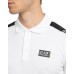 EA7 Emporio Armani Polo Bianca da Uomo con logo a contrasto 