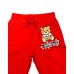 Moschino pantalone jogger rosso con Teddy Bear e logo lettering