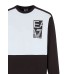EA7 Emporio Armani Felpa Nera e Bianca a girocollo da Uomo 
