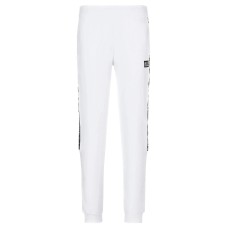 EA7 Emporio Armani Pantalone Bianco da Uomo con logo a contrasto