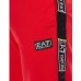 EA7 Emporio Armani Pantalone Rosso da Uomo con logo a contrasto 