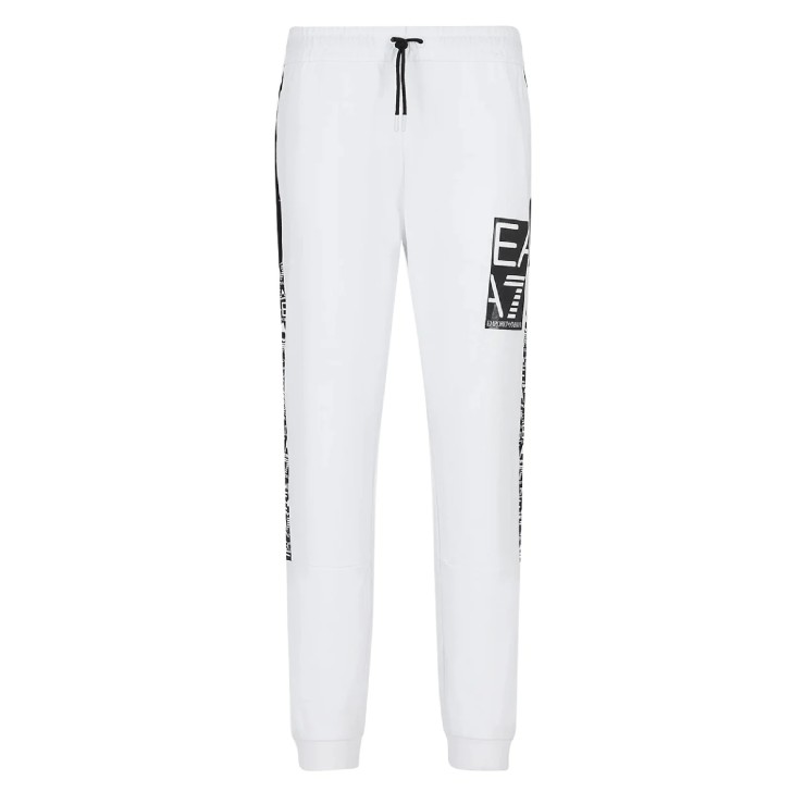 EA7 Emporio Armani Pantalone Bianco da Uomo con logo 