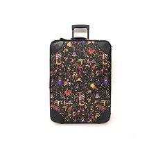 Piero Guidi Trolley Unisex realizzato in tessuto goffrato con stampa Magic Circus nero 23074408801