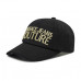 VERSACE JEANS COUTURE CAPPELLO BASEBALL UNISEX BLACK CON LOGO LETTERING GOLD RICAMATO