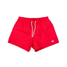 Emporio Armani Swimwear Costume boxer Rosso con ricamo micro aquila