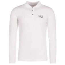 EA7 Emporio Armani Polo a manica lunga da uomo bianca