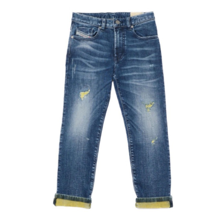 Diesel jeans Modello slim elasticizzato con interno fluo a contrasto