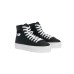 Chiara Ferragni Sneakers Alta in Pelle Nera con applicazioni logo ai lati
