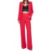Guess By Marciano pantalone palazzo corallo con inserti in pizzo