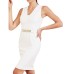 Guess By Marciano vestito midi bianco con cintura